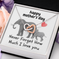 Mother's Day. Never forget I love you. Interlocking Hearts Necklace.